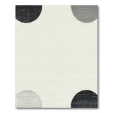 Black White Circle Abstract Area Rug