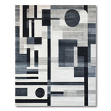 Modern Geometric Black White No. 19 Area Rug