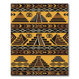 Aztec Pyramid Heritage Tribal Rug