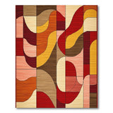 Bold Wavy Geometric Multi-Color Area Rug