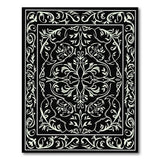 Black and White Traditional Persian Elegant Black White Persian Floral Area Rug