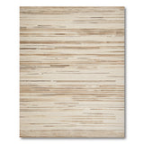 Beige Tan Horizontal Striped Woven Area Rug