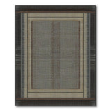Grey Geometric Framed Area Rug