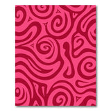 Vibrant Pink Swirl Abstract Area Rug