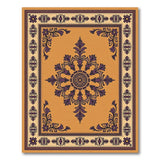 Traditional Persian Orange Burnt Orange Persian Medallion Area Rug