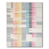 Geometric Modern Multi-color and Patterns Vibrant Multi-Color Geometric Striped Area Rug