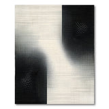 Abstract Black White Halftone Area Rug