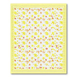 Sunny Yellow Floral Scatter Area Rug