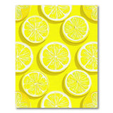 Vibrant Lemon Slices Yellow Fruit Pattern Area Rug