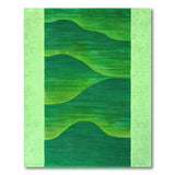 Lush Green Wave Abstract Area Rug