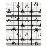 ODIKA Modern Black and White Pine Tree Plaid Washable Rug, Low Pile Non-Slip