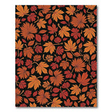 Orange Autumn Maple Leaves Area Rug