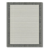 Black White Chevron Border Dotted Area Rug