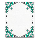 Ornate Teal Peacock Feather Area Rug