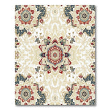 Red Navy Mandala Persian Area Rug