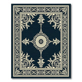 Elegant Navy Medallion Persian Area Rug