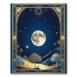 Moonlit Celestial Path Art Deco Area Rug