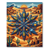 Southwestern Corn Mandala Desert Rug