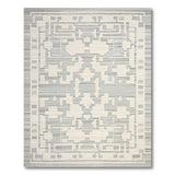Grey Geometric Lattice Area Rug