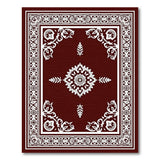 Maroon Traditional Persian Floral Area Rug