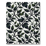 Floral Vintage Elegant Green Vine Leaf Area Rug