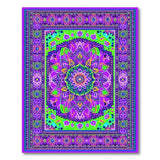 Multi-color and Patterns Vibrant Purple Mandala Boho Area Rug