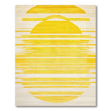 Bold Yellow Arcs Geometric Area Rug