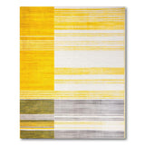 Bold Yellow Block Stripe Geometric Area Rug