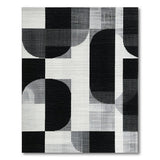 Modern Geometric Black White No. 15 Area Rug