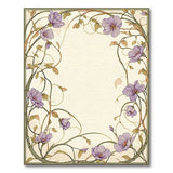 ODIKA Art Nouveau Floral Washable Rug - Vintage Lavender Botanical Low Pile Non-Slip Area Rug