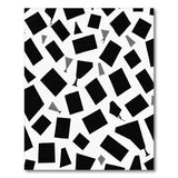 Black White Abstract Area Rug
