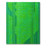 Vibrant Green Geometric Stripe Area Rug