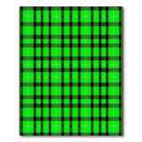 Vibrant Green Black Plaid Area Rug
