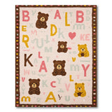 Teddy Bear Alphabet Kids Area Rug