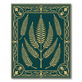 Golden Fern Ornate Green Area Rug