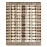 Brown and Tan Geometric Modern Brown Tan Diamond Geometric Area Rug