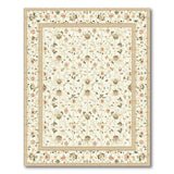 Ornate Ivory Persian Floral Area Rug