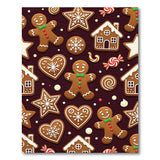 Festive Gingerbread Men Holiday Pattern Rug