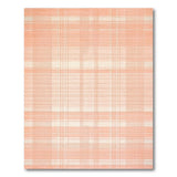 Peach Gingham Plaid Area Rug