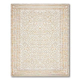 Cream Beige Heritage Tribal Geometric Rug