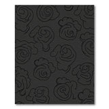 Grey Sketchy Rose Swirl Area Rug