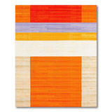 Bold Multi-Color Horizontal Stripe Geometric Rug
