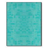 Blue and Teal Geometric Abstract Area Rug