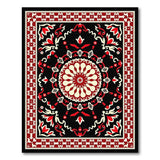 Red Medallion Traditional Persian Area Rug