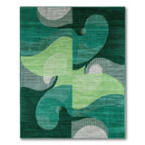 Emerald Fluid Geometric Area Rug