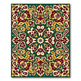 Multi-color and Patterns Emerald Persian Floral Area Rug