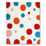 Geometric Modern Vibrant Multi-Color Polka Dot Area Rug
