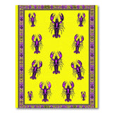 Vibrant Purple Lobster Coastal Area Rug