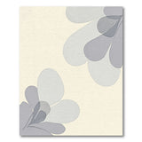 Abstract Grey Petal Layered Area Rug