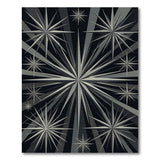 Geometric Modern Grey Starburst Geometric Area Rug